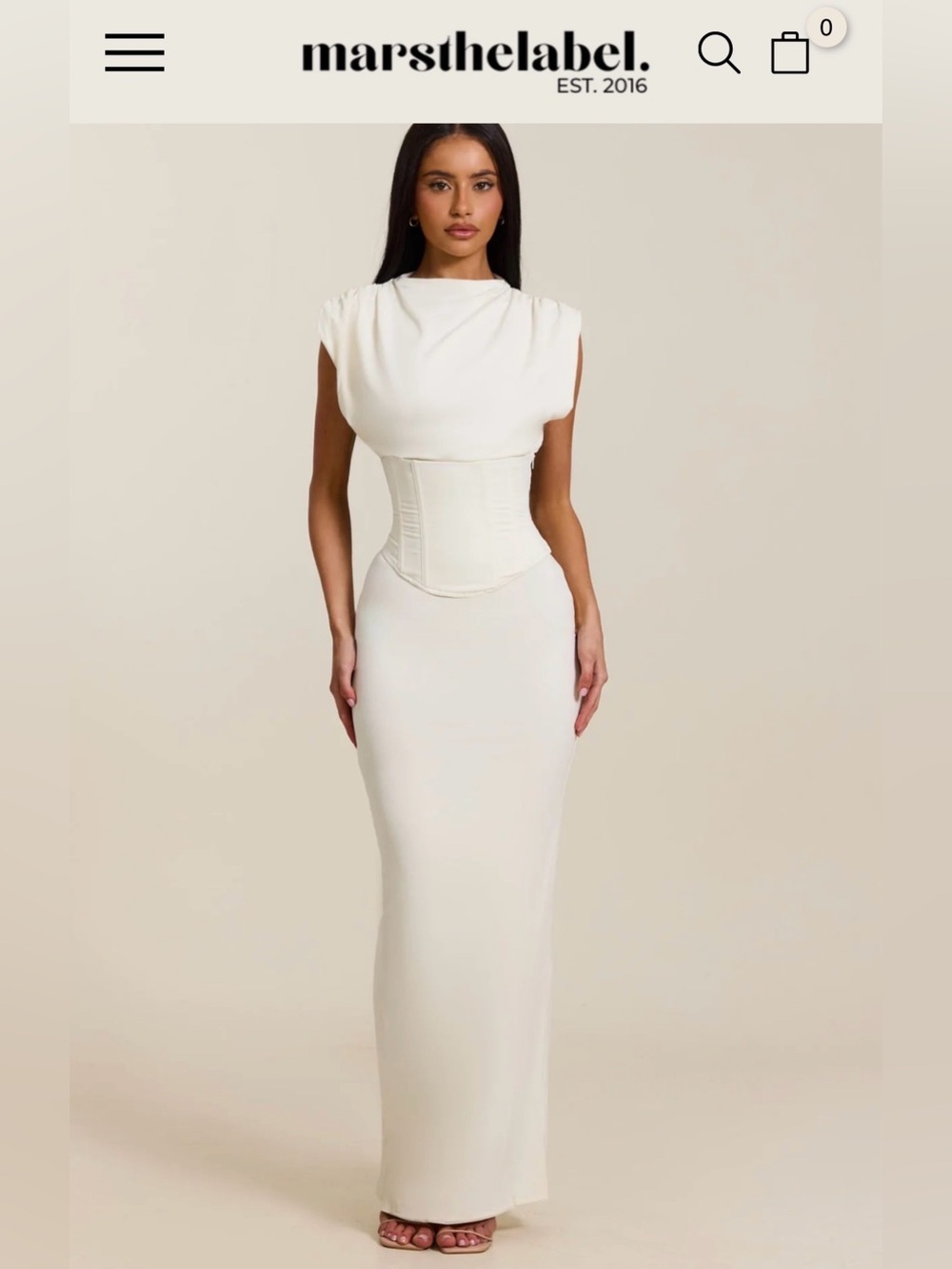 MARS the label - Sandra Maxi Dress in Cream